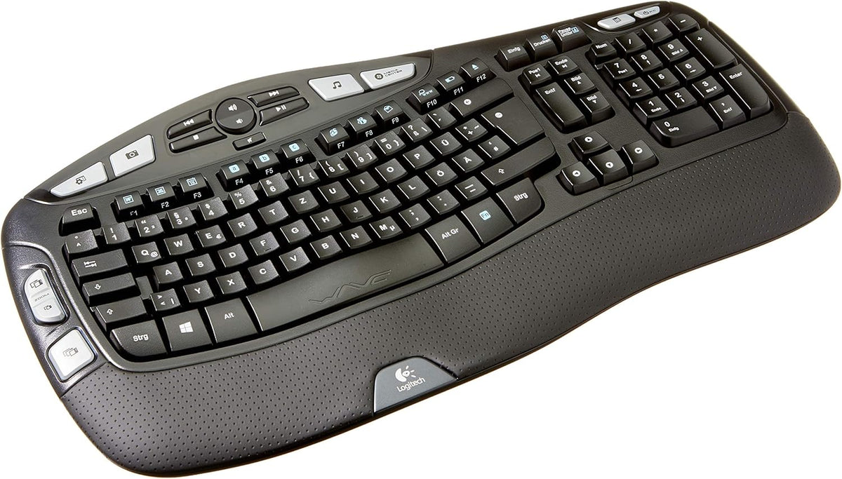 Clavier Logitech K350 - Connectivité à connectivité sans fil - RF - Noir - Interface USB