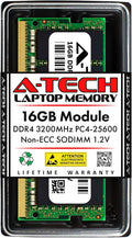 Module de mémoire RAM pour ordinateur compact portable A-Tech 16 Go DDR4 3200 MHz SODIMM PC4-25600 (PC4-3200AA) CL22 non-ECC