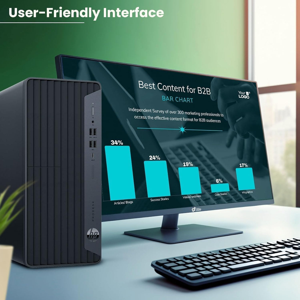 Ordinateur de bureau HP ProDesk 600 MT pour la comptabilité et le traitement des données : processeur Intel i5-10400F à 6 cœurs, 16 Go de RAM, SSD PCIe de 1 To, adaptateur Wi-Fi, clavier et souris, Windows 11 Professionnel, noir de jais. – Modèle…