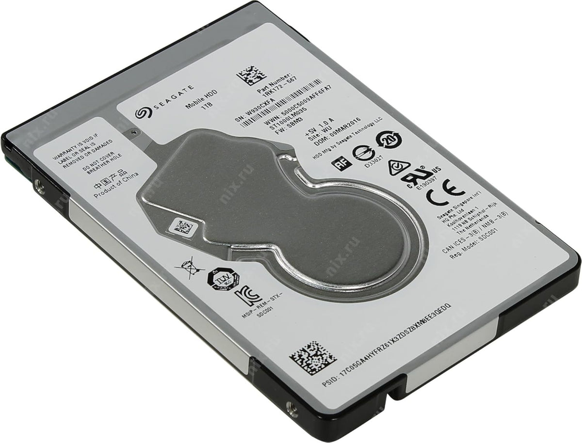 Disque dur interne Seagate 1 To pour ordinateur compact portable SATA 6 Gb/s 128 Mo de cache 2,5 pouces (ST1000LM035) (Boîte ouverte)