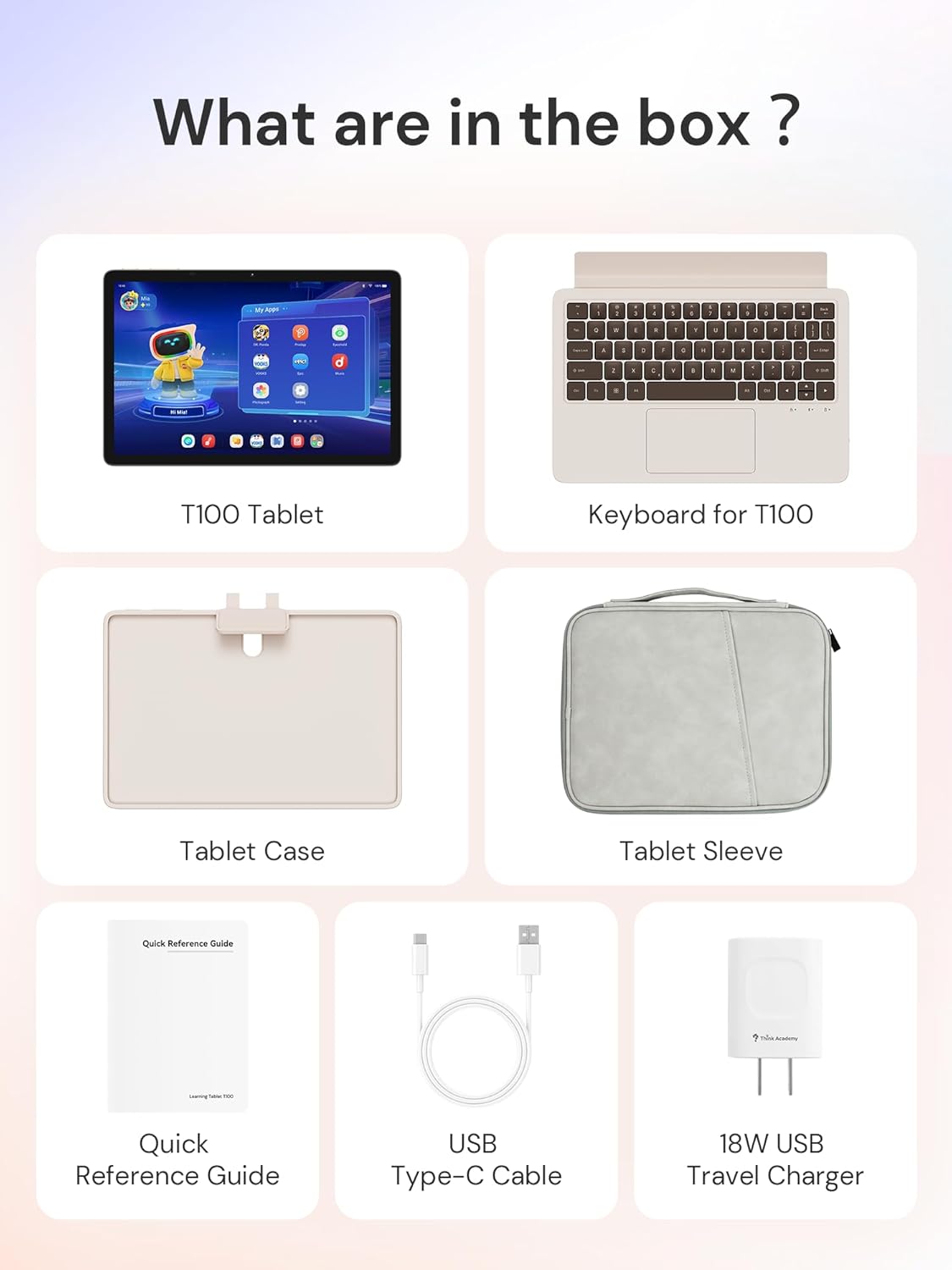 Tablette tactile pédagogique IA pour enfants avec contrôle parental - Plus de 50 000 contenus : apprentissage par l'IA (langue, mathématiques, alphabet, vocabulaire, lecture, phonétique, sciences, technologie, ingénierie, arts et mathématiques) pour