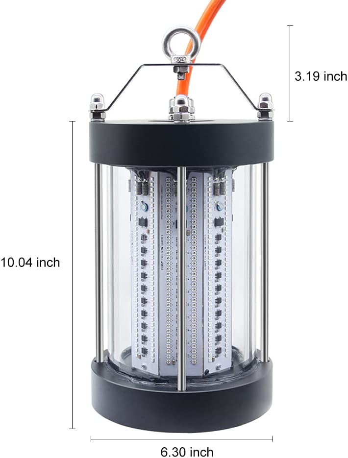 Projecteur sous-marin LED NS 500W pour la pêche, 35 000 lumens, étanchéité IP68, 110 V CA – Modèle pratique