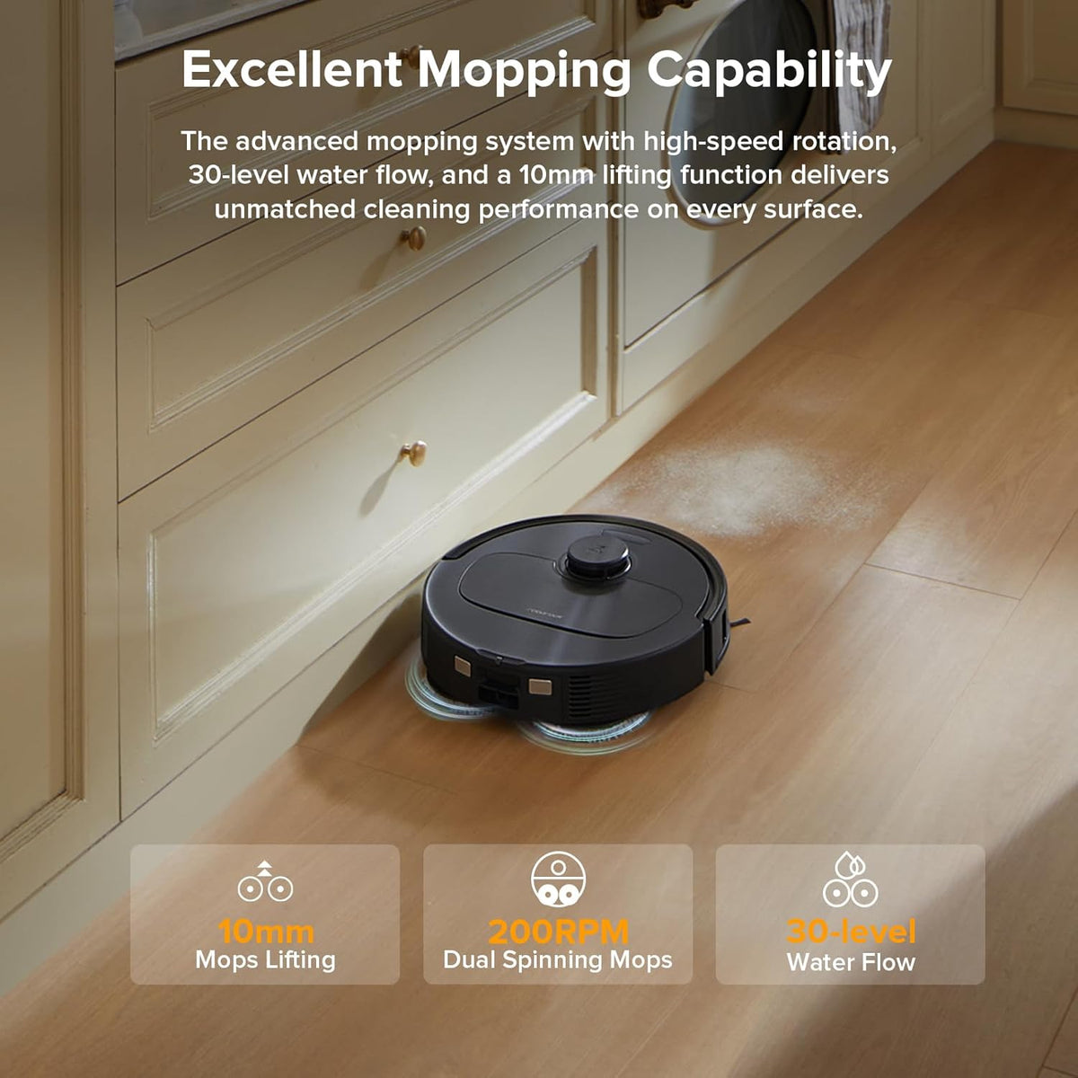 Robot aspirateur et laveur de sols Roborock série Qrevo, aspiration de 8000 Pa, version améliorée du Qrevo S, brosses anti-emmêlement, évitement intelligent des obstacles, lavage automatique des sols, station d'accueil tout-en-un, serpillères…