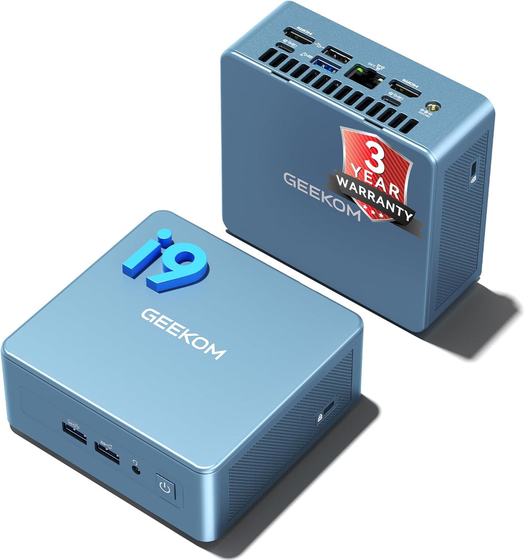 Mini PC GEEKOM IT13 Édition 2026 doté de processeur Intel Core i9-13900HK de 13e génération, 16 Go de RAM (non LPDDR) et SSD NVMe de 1 To (extensible). Mini ordinateur de bureau NUC13 sous Windows 11 Pro pour un usage domestique et le bureau | Écran…
