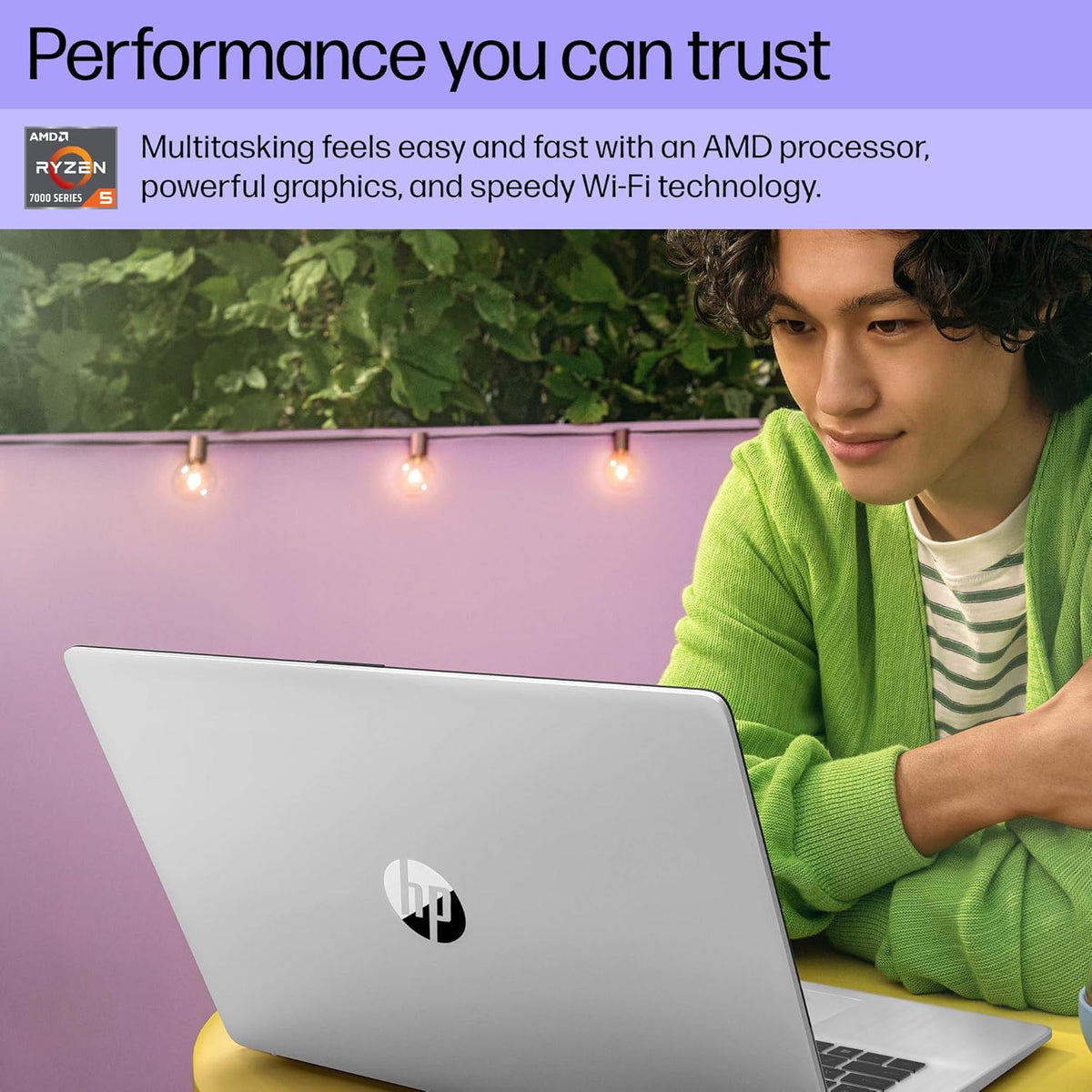 Ordinateur compact portable HP 17,3" tactile avec Office 365 pour le Web | Processeur AMD Ryzen 5 7430U (6 cœurs, 12 threads, jusqu'à 4,3 GHz, plus performant que le Core i7-1355U) | 16 Go de RAM | SSD de 512 Go | Pavé numérique | Sans souris
