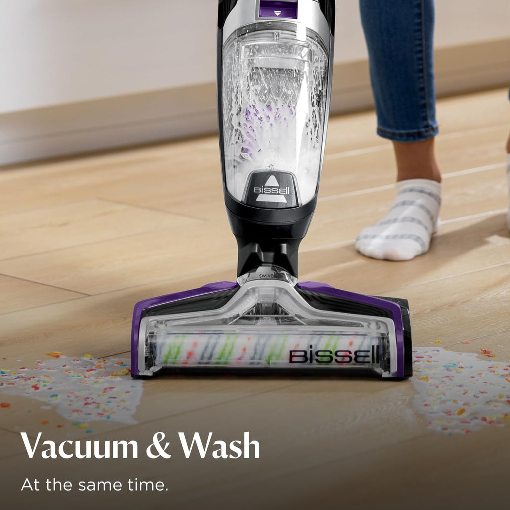 Aspirateur et serpillère tout-en-un BISSELL Crosswave Pet Pro pour sols durs et tapis, violet, 2306A – Modèle pratique