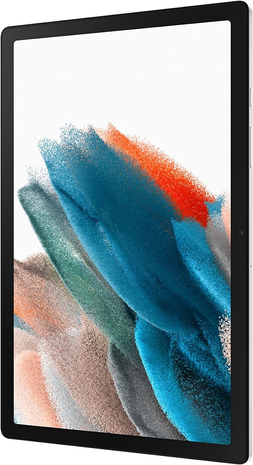 Tablette tactile Samsung Galaxy Tab A8 10,5" 64 Go Android, écran LCD, contenu pour enfants, Smart Switch, mémoire extensible, batterie longue durée, charge rapide, version US 2022, argent, exclusivité Amazon