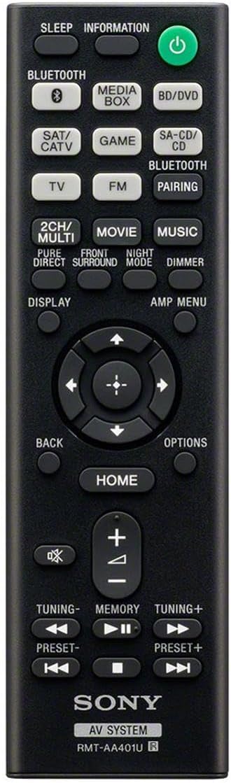 Récepteur home cinéma Sony STRDH590 5.2 canaux doté de son surround : récepteur AV 4K HDR et Bluetooth, noir