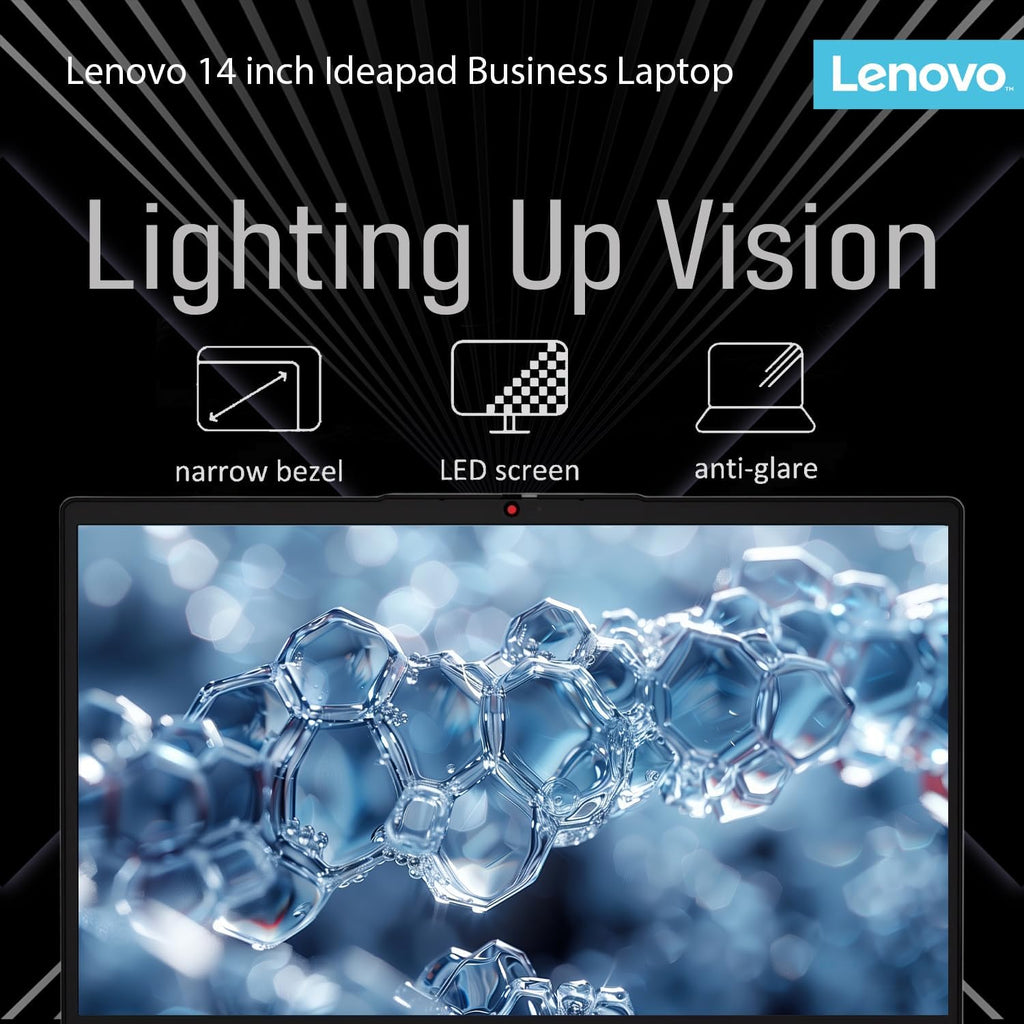 Ordinateur compact portable Lenovo IdeaPad avec Microsoft Office, 12 Go de RAM, 1,2 To (1 To Cloud et 256 Go de stockage), processeur Intel hautes performances, autonomie de 11 heures, lecteur de carte SD, webcam + USB-C, clé USB de récupération