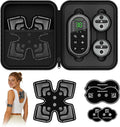 Appareil d'électrostimulation musculaire à connectivité sans fil KingPavonini TENS - Rangement et chargement tout-en-un, 48 modes et 30 intensités, appareil TENS à double canal pour le soulagement de la douleur, électrodes XL pour le dos, les…