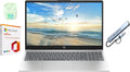 Ordinateur compact portable professionnel HP 15,6 pouces avec Microsoft Office 365 et Copliot AI, processeur Intel quadricœur, Windows 11, écouteurs PLUSERA et hub 8 en 1 inclus, argent naturel (argent naturel, 16 Go de RAM)