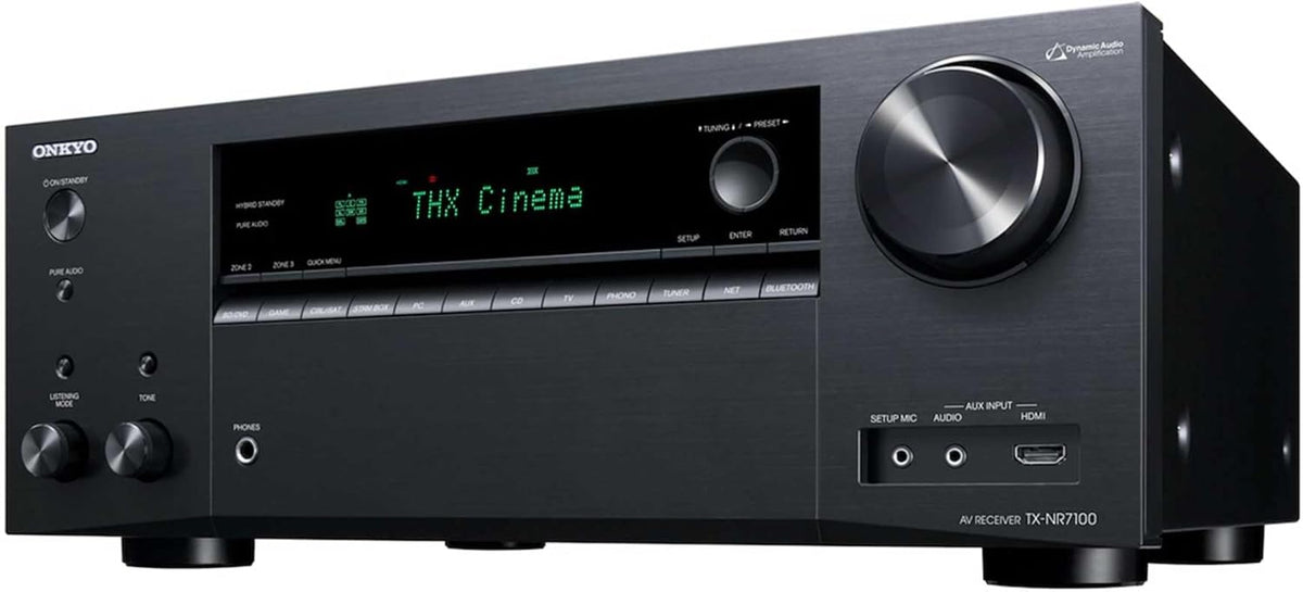 Ampli-tuner AV Onkyo TX-NR7100 9.2 canaux - 100 watts par canal - Compatible Dirac Live dès la sortie de la boîte - Compatible Sonos - Certifié THX et plus encore – Modèle pratique