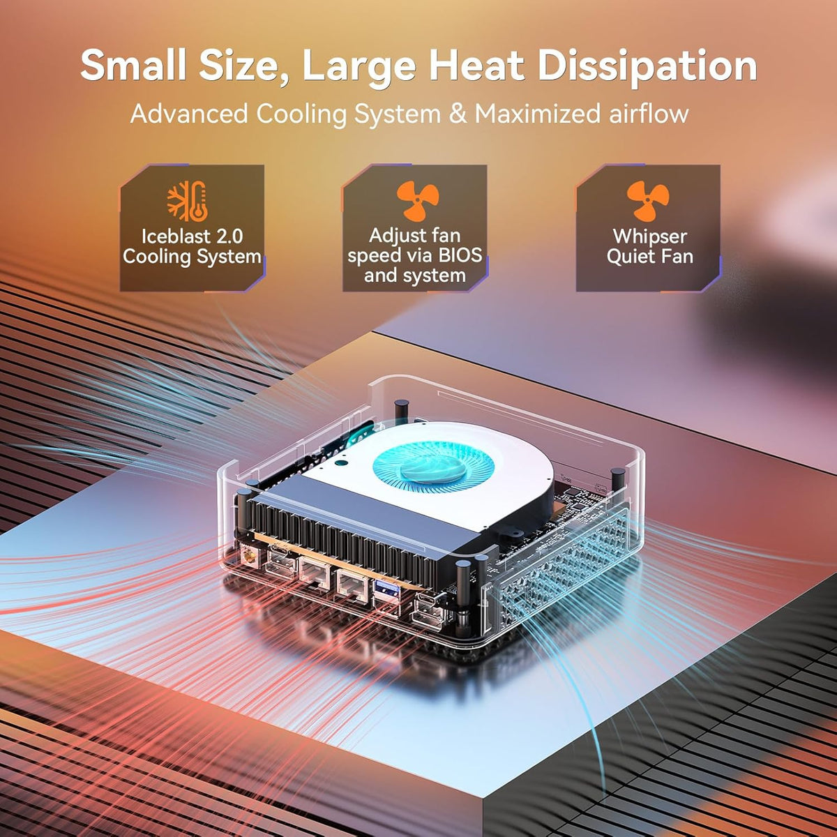 Mini PC GEEKOM AX8 Max doté de processeur AMD Ryzen 7 8745HS, double port LAN 2,5 GbE, 32 Go de RAM DDR5 (extensible), SSD NVMe de 1 To (extensible), carte graphique Radeon 780M, USB 4.0 (40 Gbit/s), prise en charge de quatre écrans, Windows 11 Pro…