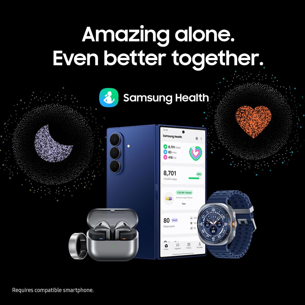 Présentation : Montre connectée Samsung Galaxy Watch Ultra (2025) 47 mm LTE, boîtier en titane, coaching du sommeil avancé, coaching de course, score d'énergie, suivi de la fréquence cardiaque, GPS, bleu titane, version américaine, garantie 2 ans