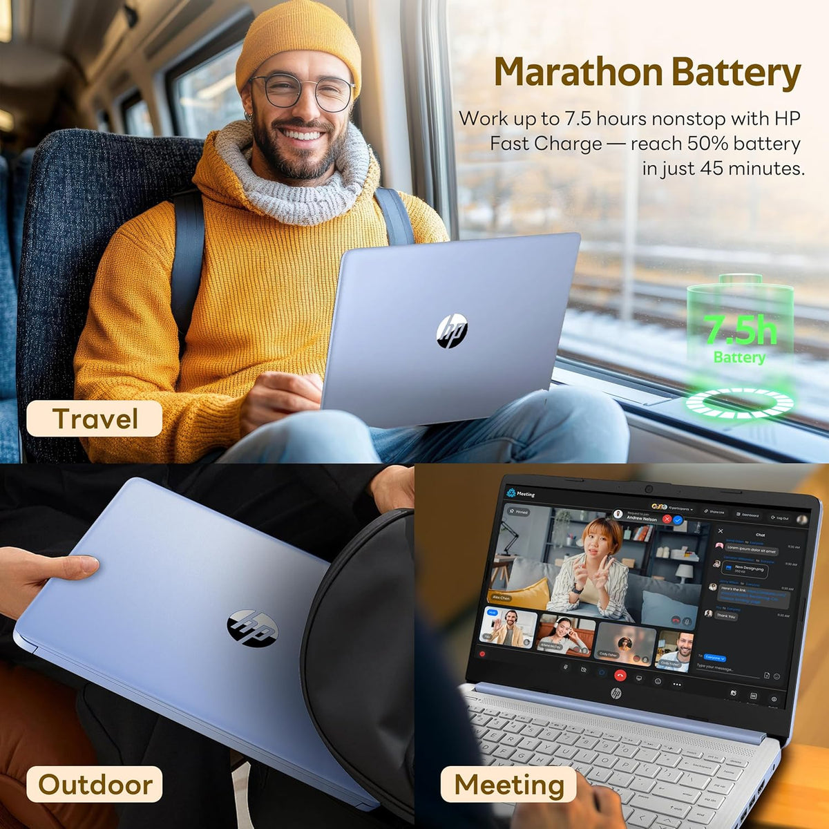 Ordinateur compact portable HP Stream 14 avec AI Copilot, modèle phare pour étudiants et professionnels, processeur Intel quadricœur de 13e génération, 4 Go de RAM, 1,12 To de stockage (128 Go UFS + station d'accueil de 1 To), Office 365, Windows 11