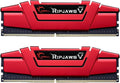 Mémoire RAM DDR4 G.SKILL RipjawsV Series 16 Go (2 x 8 Go) 2400 MT/s CL17-17-17-39 1,20 V Intel AMD pour ordinateur de bureau U-DIMM - Rouge (F4-2400C17D-16GVR) – Modèle pratique