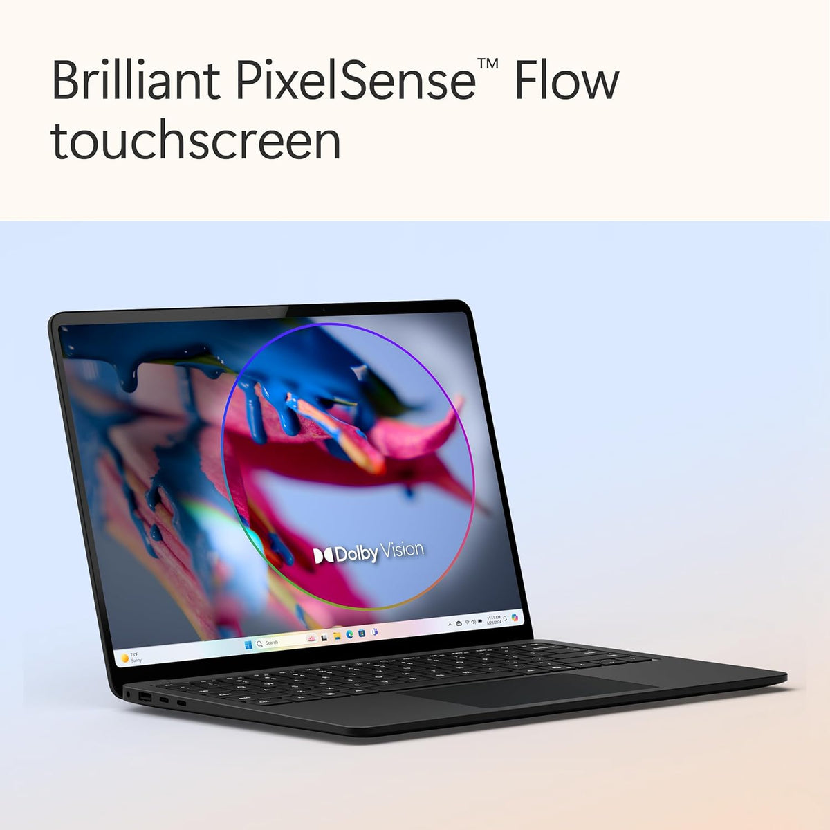 Ordinateur compact portable Microsoft Surface (2024), PC Windows 11 Copilot+, écran tactile 13,8 pouces, processeur Snapdragon X Plus (10 cœurs), 16 Go de RAM, SSD 512 Go, noir