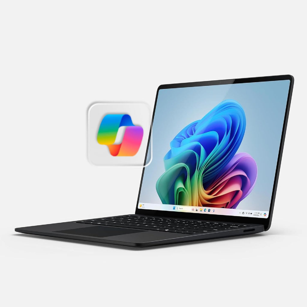 Ordinateur compact portable Microsoft Surface (2024), PC Windows 11 Copilot+, écran tactile 13,8 pouces, processeur Snapdragon X Plus (10 cœurs), 16 Go de RAM, SSD 512 Go, noir