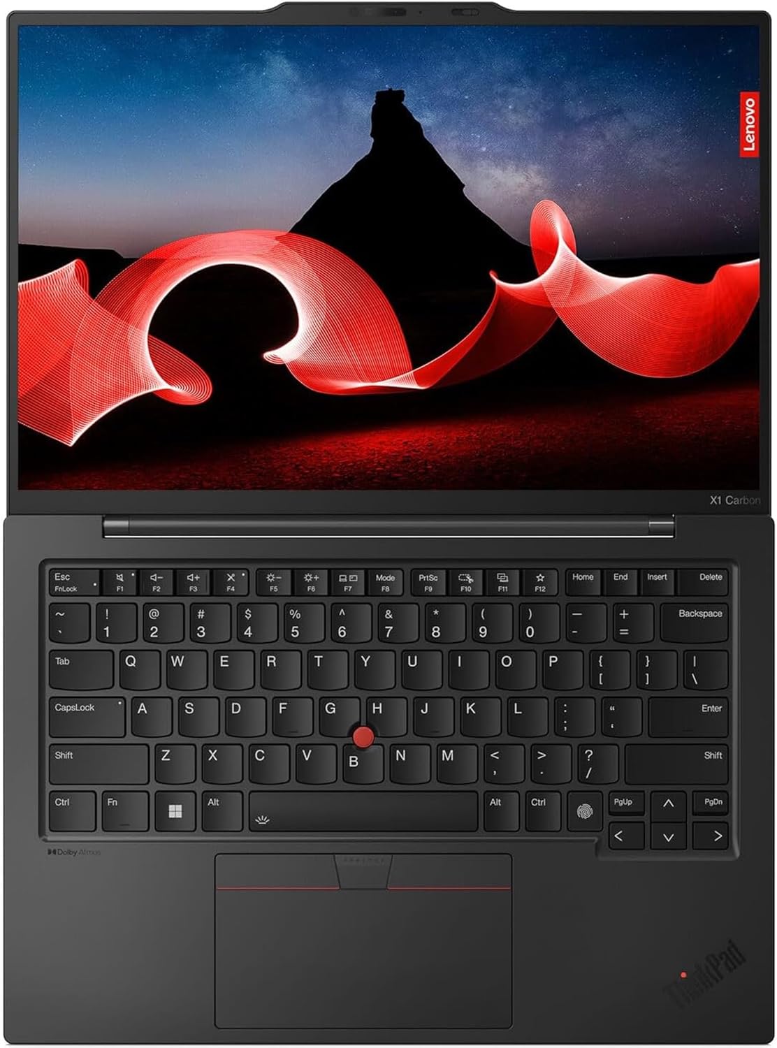 Ordinateur compact portable Lenovo ThinkPad X1 Carbon tactile de 13e génération, processeur Intel Ultra 7 265U, écran 14 pouces WUXGA 100 % sRGB, 32 Go de RAM DDR5, SSD NVMe haute performance de 1 To, webcam FHD+ IR+ RGB et Windows 11 Professionnel.