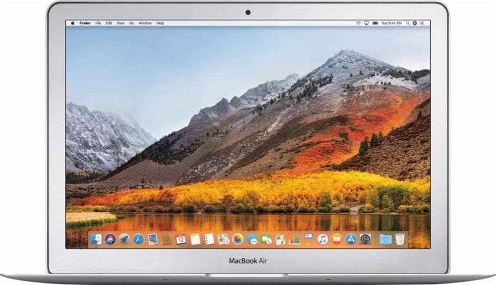 Apple MacBook Air 2017 avec processeur Intel Core i5 à 1,8 GHz, écran 13 pouces, 8 Go de RAM, 128 Go de stockage, couleur argent (reconditionné)