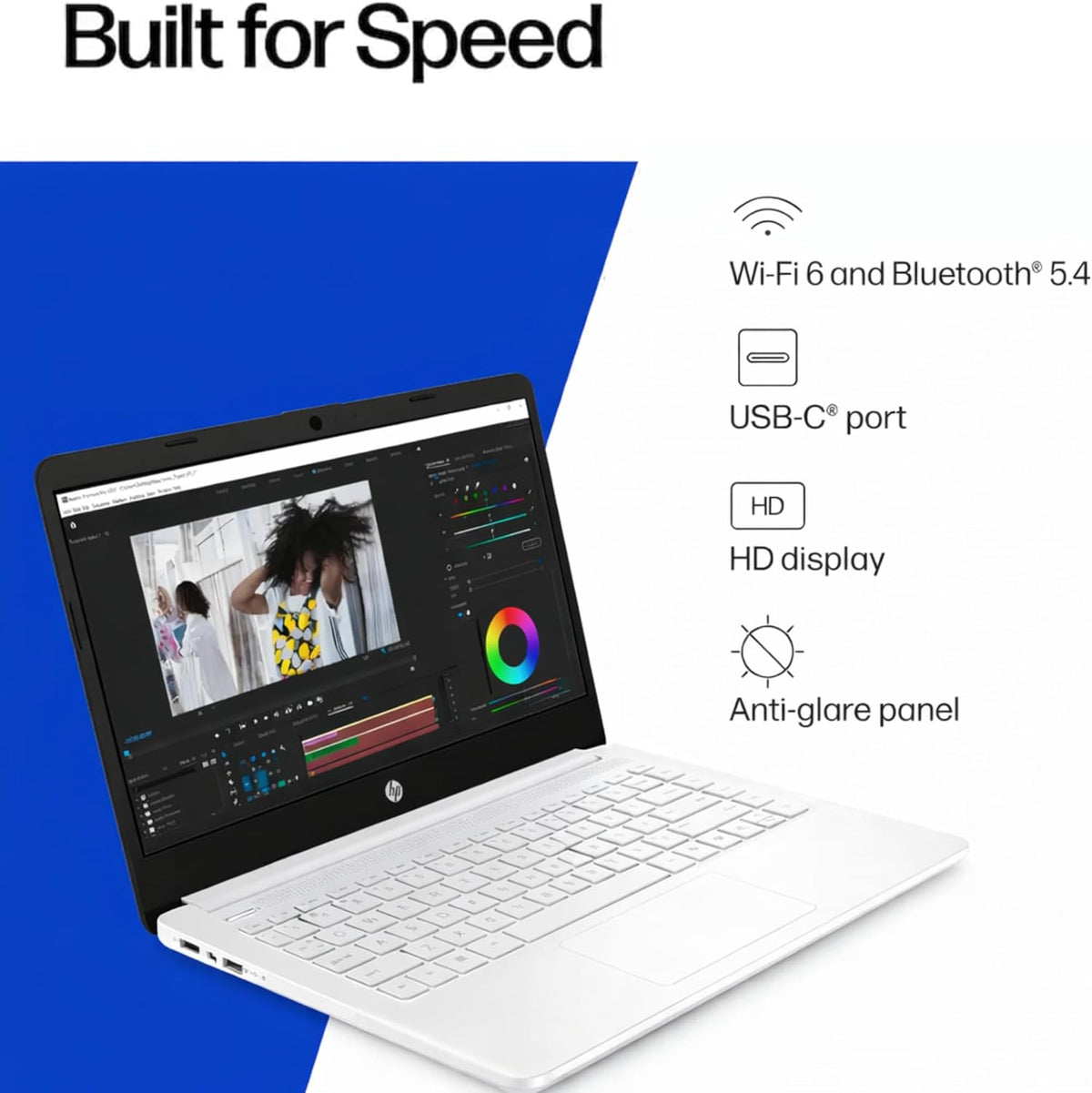 Ordinateur compact portable HP Essentiel pour la famille et les étudiants avec Microsoft 365 - 1,1 To de stockage - 8 Go de RAM - Processeur Intel intégré | Écran antireflet | SSD de 64 Go et 1 To de stockage cloud | Charge rapide | Autonomie de 12