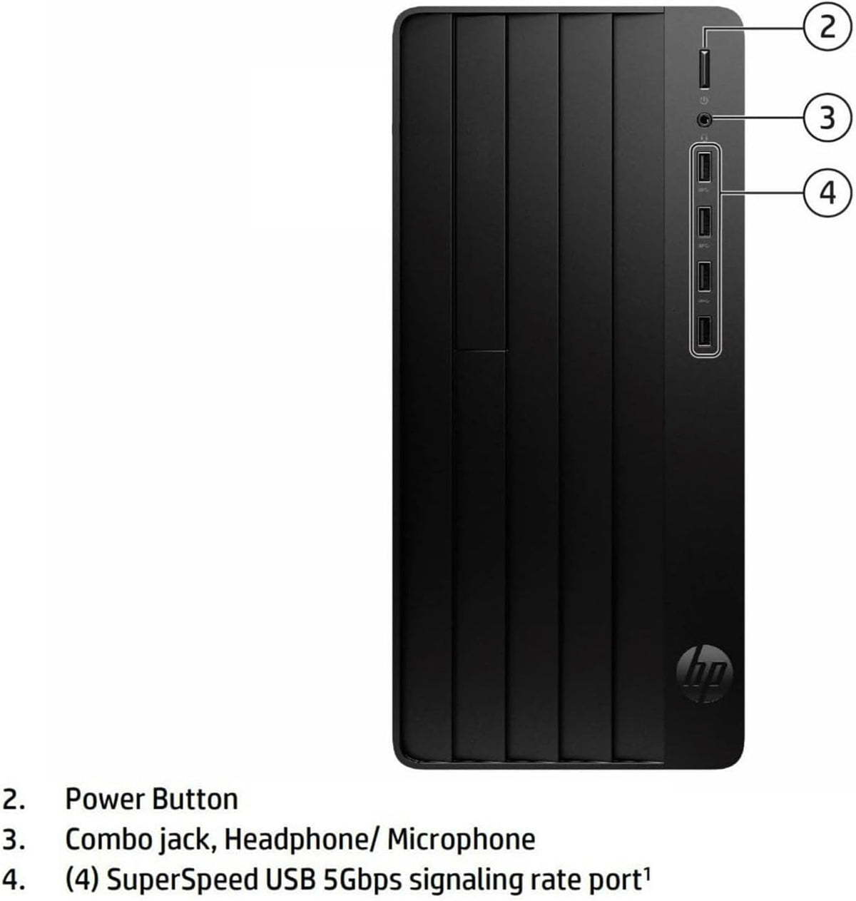 Ordinateur de bureau HP, format tour, pour un usage domestique et le bureau : processeur Intel Core i5-13500 à 14 cœurs, 32 Go de RAM DDR4, SSD PCIe de 1 To, carte graphique UHD 770, Wi-Fi 6, Bluetooth 5.3, RJ-45, HDMI, VGA, clavier et souris…