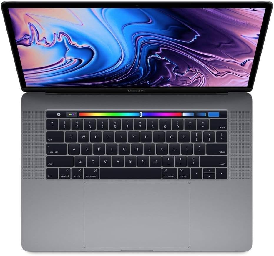 MacBook Pro 15,4 pouces d'Apple (écran Retina, Touch Bar, processeur Intel Core i7 6 cœurs à 2,2 GHz, 16 Go de RAM, stockage SSD de 256 Go), gris sidéral (MR932LL/A) (modèle 2018) (reconditionné)