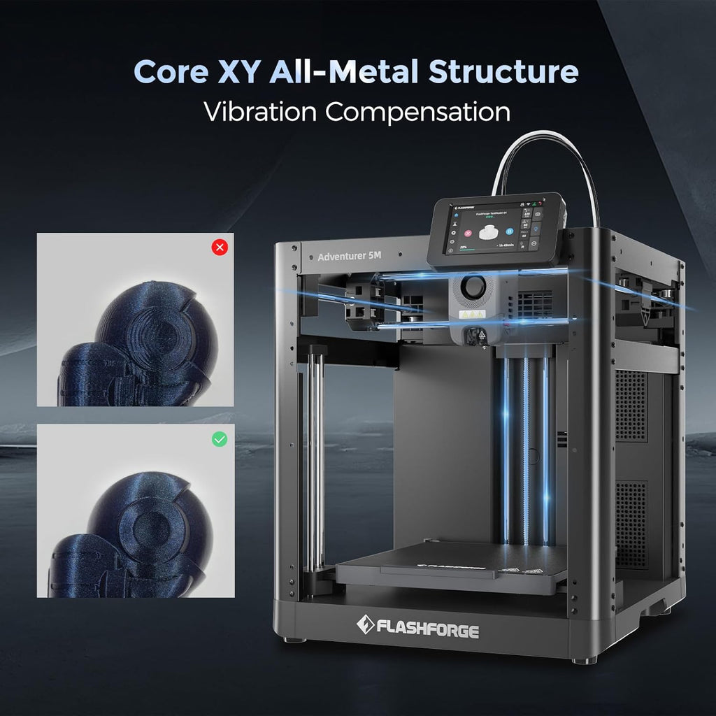 Imprimante 3D Adventurer 5M doté de nivellement automatique et grande vitesse