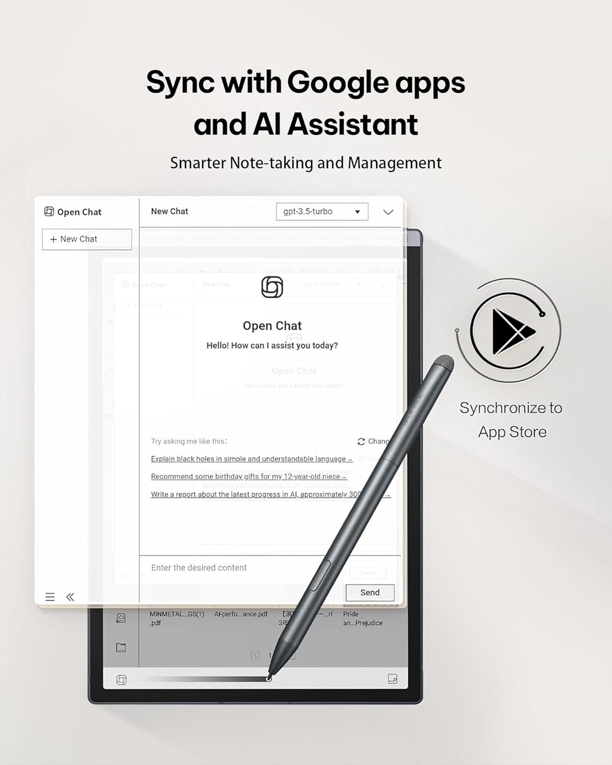 iflytek AINOTE Air 2 Bundle - Étui folio noir, Tablette tactile graphique 8,2 pouces avec stylet, transcription vocale et assistance multilingue pour la prise de notes et l'écriture, stylet et IA.
