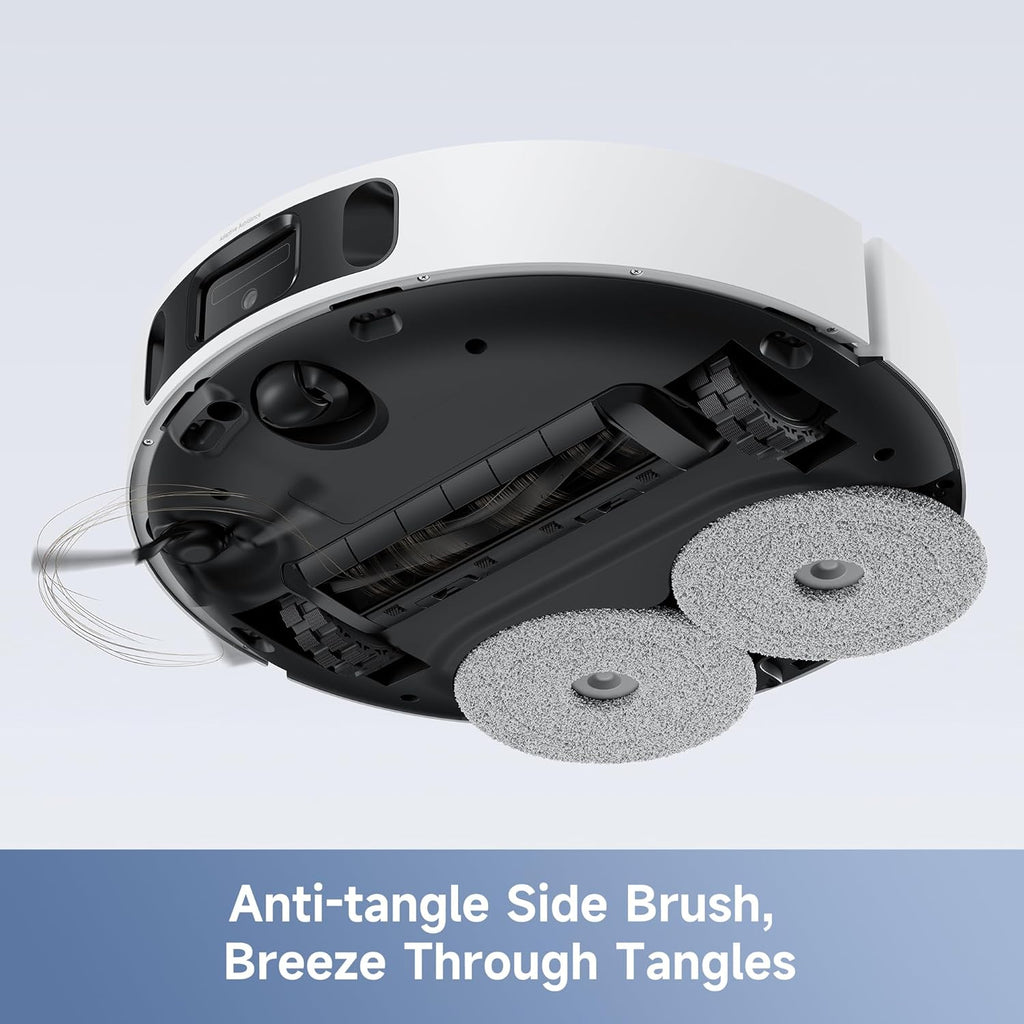 Aspirateur et laveur robot Mova E40 Ultra, aspiration de 19 000 Pa, serpillère extensible et relevable, station tout-en-un, vidage automatique, lavage automatique et séchage à air chaud, détection d'obstacles à 360°, application et commande vocale