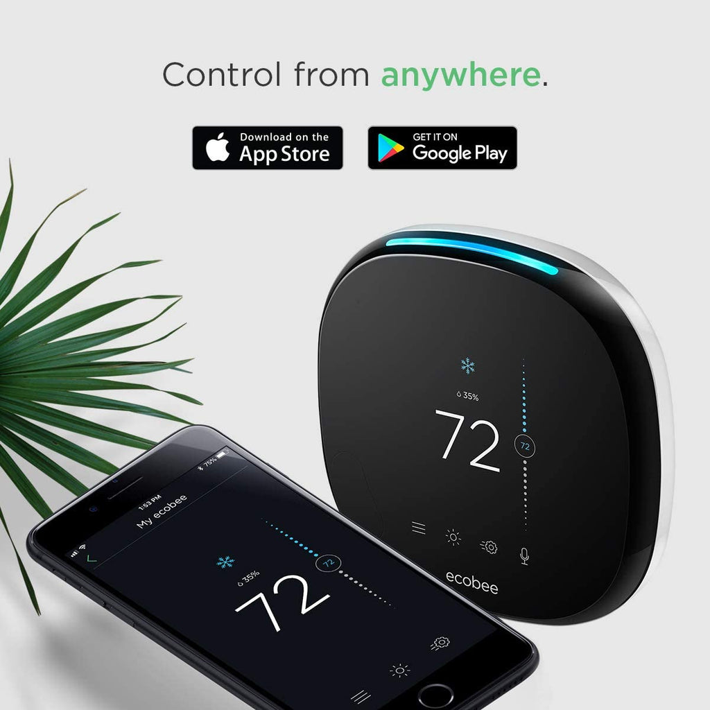 Thermostat intelligent 4 pouces doté de Alexa intégrée et capteur de température ambiante inclus