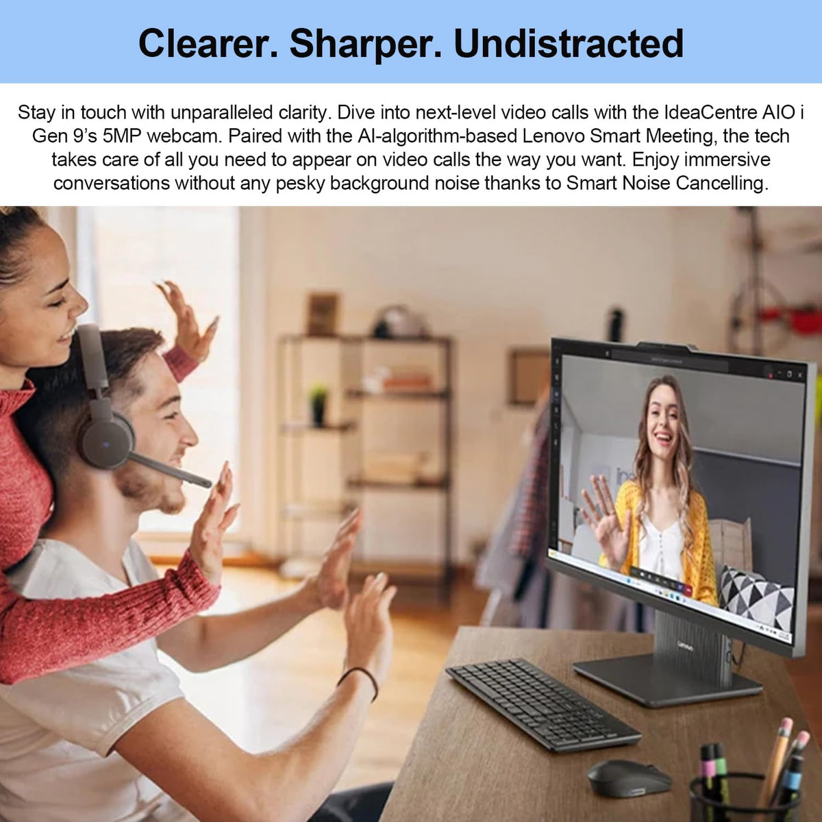 Lenovo IdeaCentre I tout-en-un (2024) : écran tactile intuitif FHD 27 pouces, 100 Hz, processeur Intel Core i5-13420H, 32 Go de RAM DDR5, SSD de 1 To, station de charge à connectivité sans fil, clavier et souris à connectivité sans fil, Wi-Fi 6…