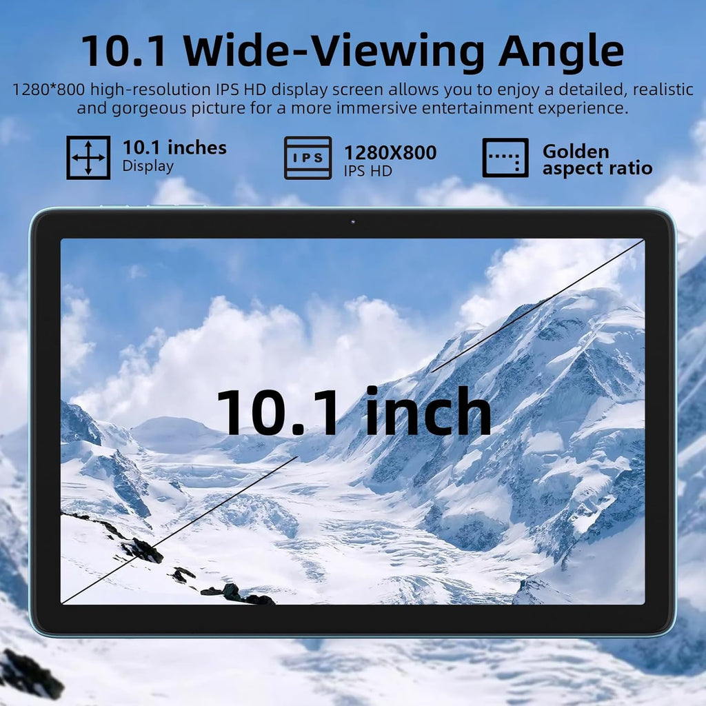 Tablette tactile Android 15 10 pouces, 24 Go de RAM, 128 Go de ROM, avec étui clavier, souris et stylet, mémoire extensible jusqu'à 1 To, processeur octocœur 6000 mAh, écran IPS HD 1280 x 800, Wi-Fi, processeur T615 haute performance, double caméra (