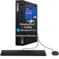 Ordinateur de bureau professionnel ultra-au format compact Lenovo ThinkCentre M70q Gen 4 MFF 1L, 32 Go de RAM DDR5, SSD PCIe de 1 To, processeur Intel Core i5-13400T à 10 cœurs (supérieur au i7-12700T), Wi-Fi 6, HDMI, DisplayPort, Windows 11 Pro…