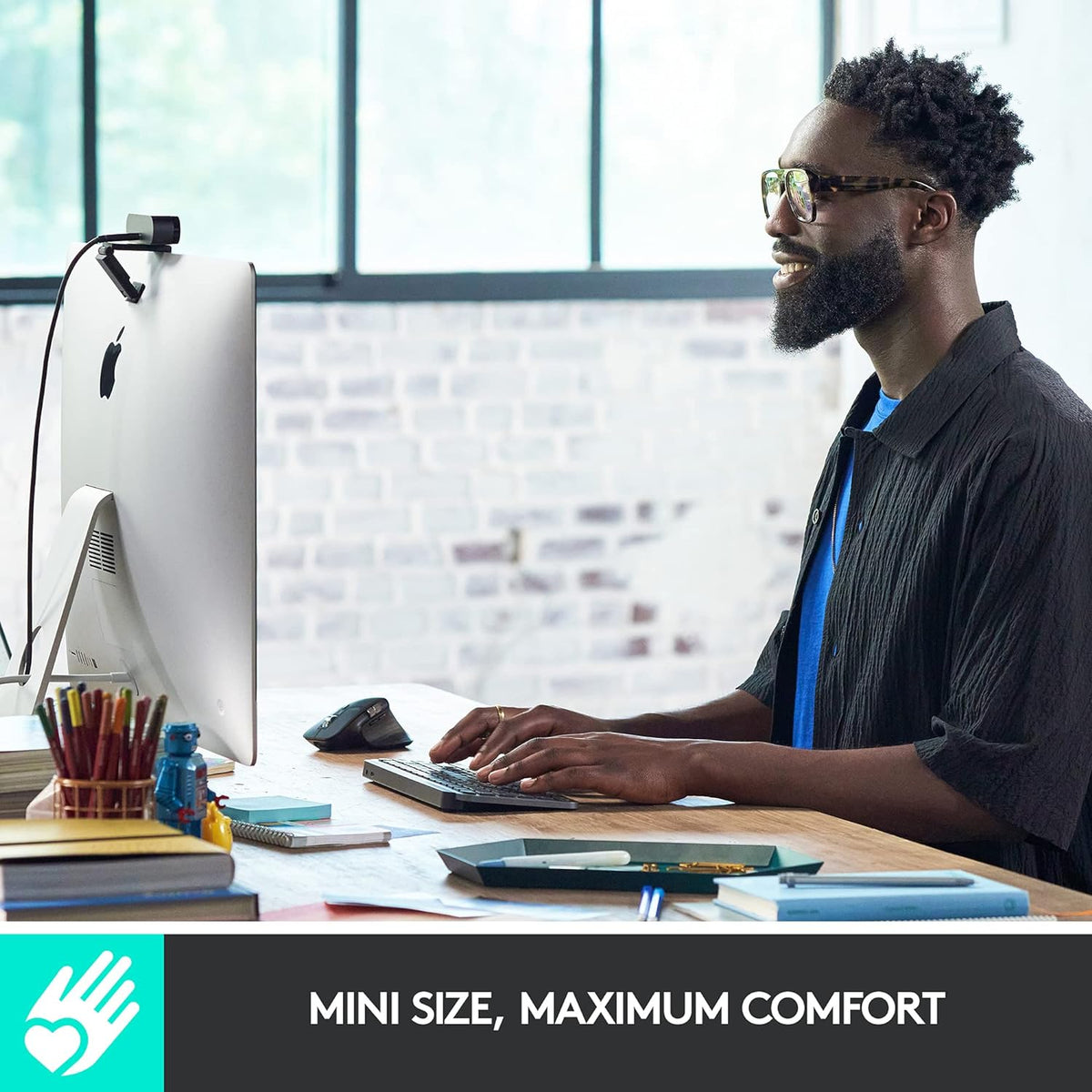 Clavier à connectivité sans fil Logitech MX Keys Mini minimaliste et rétroéclairé : au format compact, Bluetooth, USB-C, compatible doté de Apple macOS, iOS, Windows, Linux et Android. Boîtier en métal – Graphite.