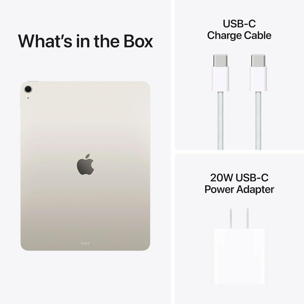 iPad Air 2025 d'Apple dotée de puce Apple M3 (13 pouces Wi-Fi + Cellular 256 Go) - Starlight (Reconditionné Premium)