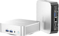 Mini PC GEEKOM A6 doté de processeur AMD Ryzen 7 6800H, 16 Go de RAM DDR5 (extensible, non LPDDR), SSD NVMe PCIe 4.0 de 1 To, design au format compact en aluminium, Windows 11 Pro, ports USB 4.0/8K/Wi-Fi 6E/Bluetooth 5.2 et lecteur de carte SD.