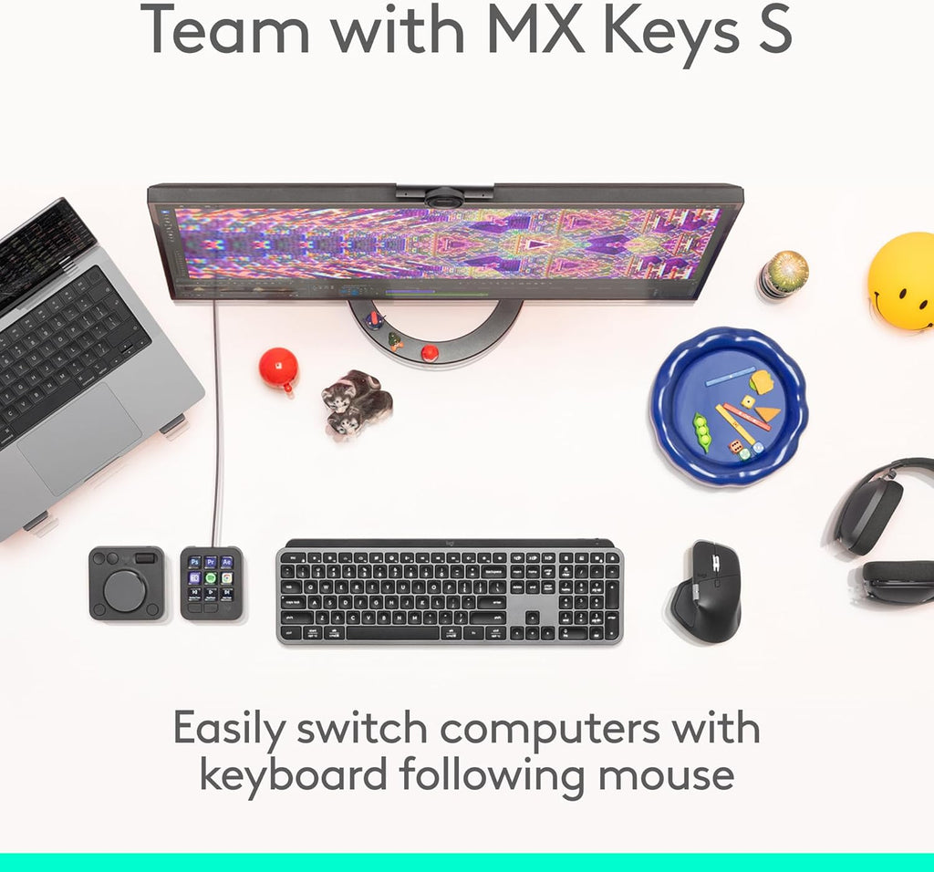 Logitech MX Master 4, souris à connectivité sans fil ergonomique doté de retour haptique performant, défilement ultra-réactif, chargement USB-C, Bluetooth, Windows, macOS - Graphite