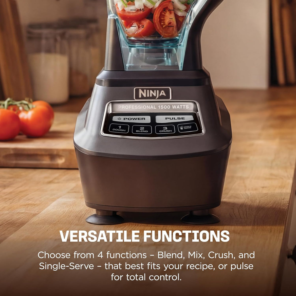 Système de cuisine Ninja | Robot culinaire et blender tout-en-un pour smoothies | inclut un pichet, deux gobelets de 473 ml et un bol de 2 litres | Prépare salsa, pâtes, milkshakes et boissons glacées | 1500 W | Noir | BL770