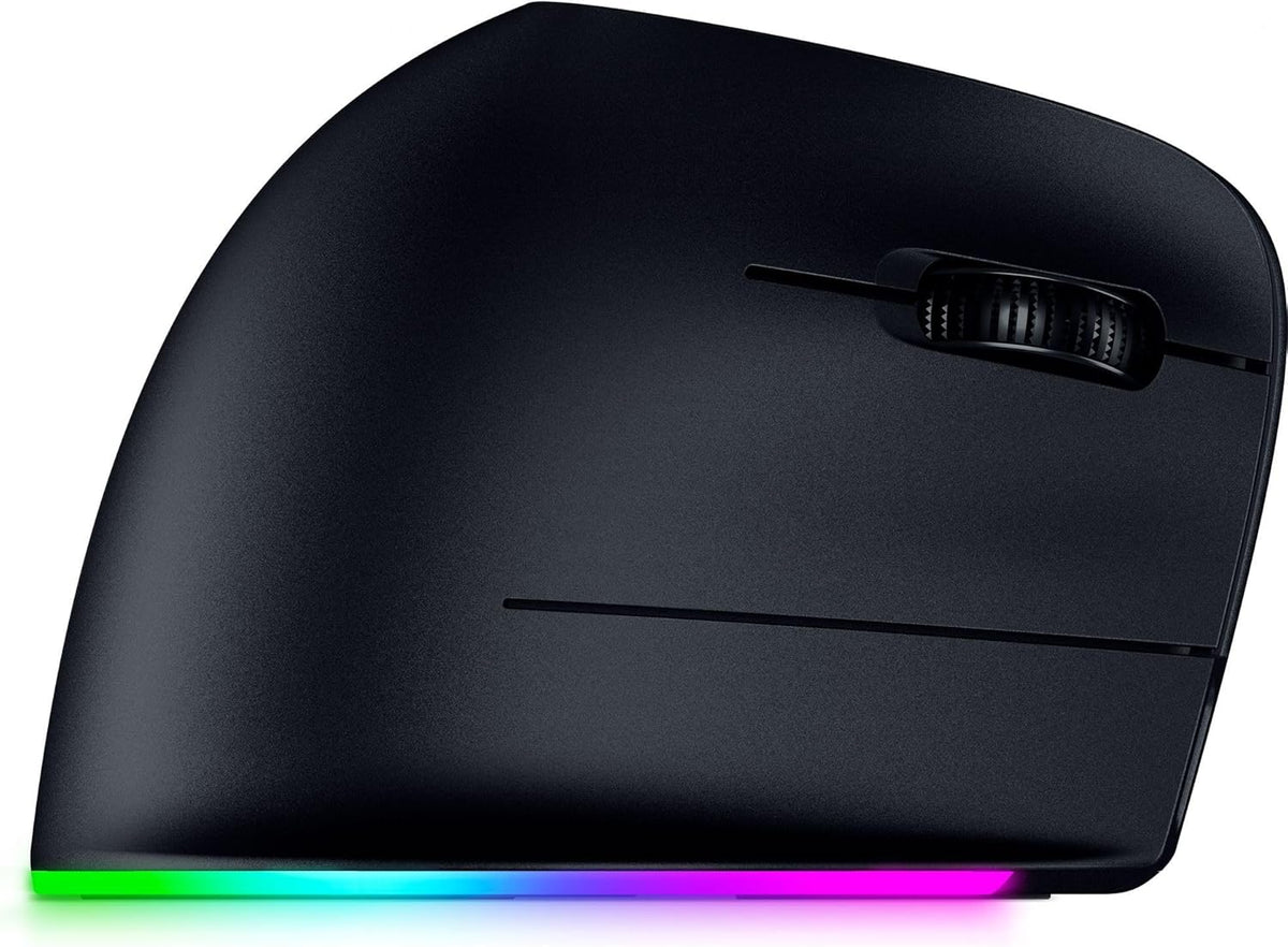 Souris verticale à connectivité sans fil Razer Pro Click V2 : Design ergonomique à 6 boutons - Aide intuitive en un clic - Compatible Windows et Mac - Connectivité multi-appareils via 2,4 GHz, Bluetooth ou USB-C doté de connectivité filaire…