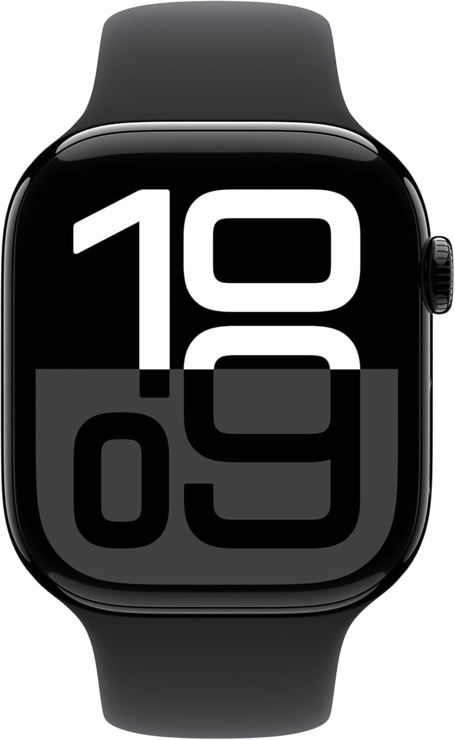 Présentation : Apple Watch Series 10 GPS 46 mm - Boîtier en aluminium noir de jais avec bracelet sport noir M/L (Reconditionnée)