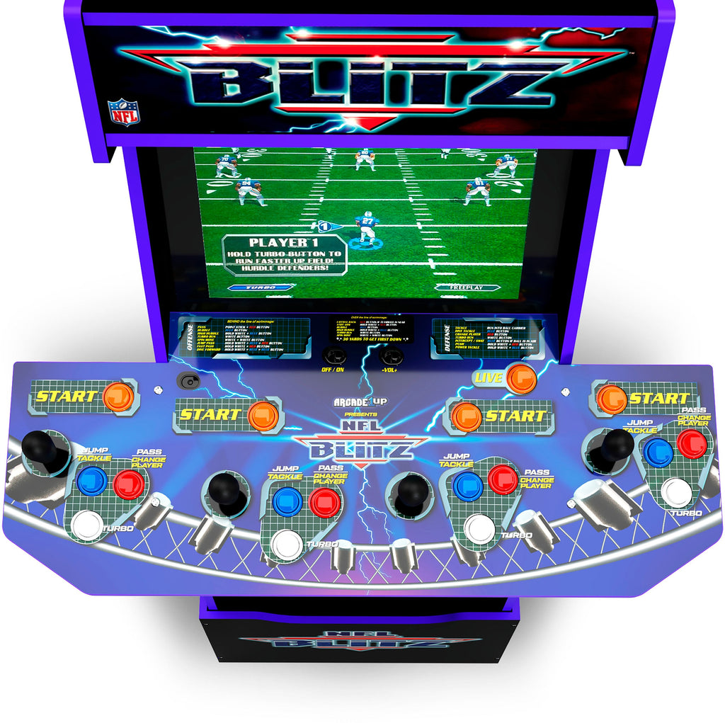 Arcade1Up – Salle d'arcade NFL Blitz doté de estrade et enseigne lumineuse – Multi