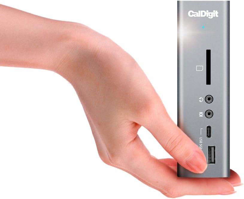Station d'accueil CalDigit TS3 Plus Thunderbolt 3 - Charge réactif 87 W, 7 ports USB 3.1, USB-C Gen 2, DisplayPort, lecteur de carte SD UHS-II, Ethernet Gigabit pour Mac et PC, compatible Thunderbolt 4 (câble de 0,8 m)