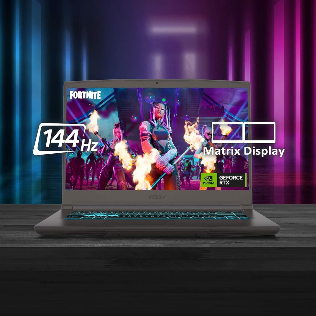 MSI Thin 15 B13VE-1697CA Ordinateur compact portable de jeu 15,6 pouces 144 Hz Intel® Core™ i5-13420H RTX 4050 16 Go SSD NVMe 512 Go Windows 11