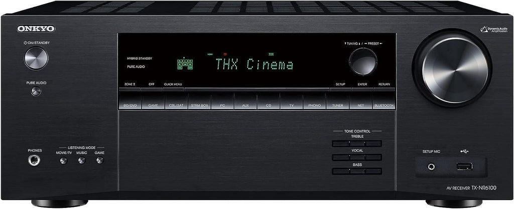 Ampli-tuner AV intelligent Onkyo TX-NR6100 7.2 canaux 8K - Certifié THX, compatible doté de Sonos et proposant une expérience de jeu 4K ultime