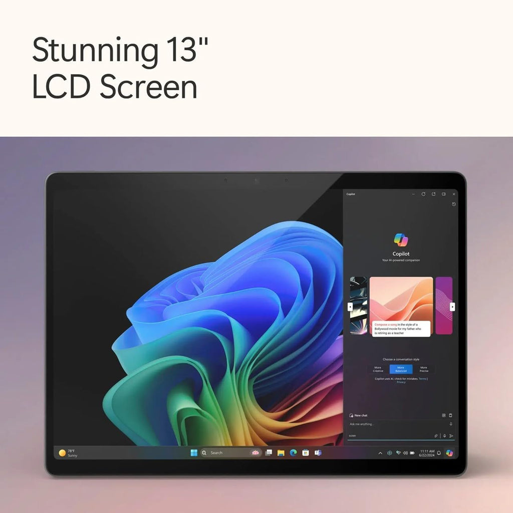 Pack PC Microsoft Surface Pro 11 Copilot : Tablette tactile tactile 13 pouces 2,8K avec clavier Pro noir et stylet professionnel, processeur Snapdragon X Plus, 16 Go de RAM, SSD de 512 Go, Windows 11 Pro (noir).
