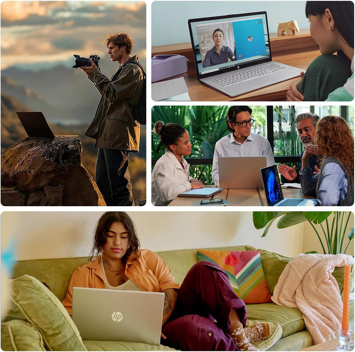 Ordinateur compact portable HP 2026 17 pouces à écran tactile HD+ IPS, PC professionnel avec intelligence artificielle, processeur Intel Core Ultra 7 de 15e génération (12 cœurs), 32 Go de RAM DDR5, SSD de 2 To, Windows 11 Pro, clavier rétroéclairé