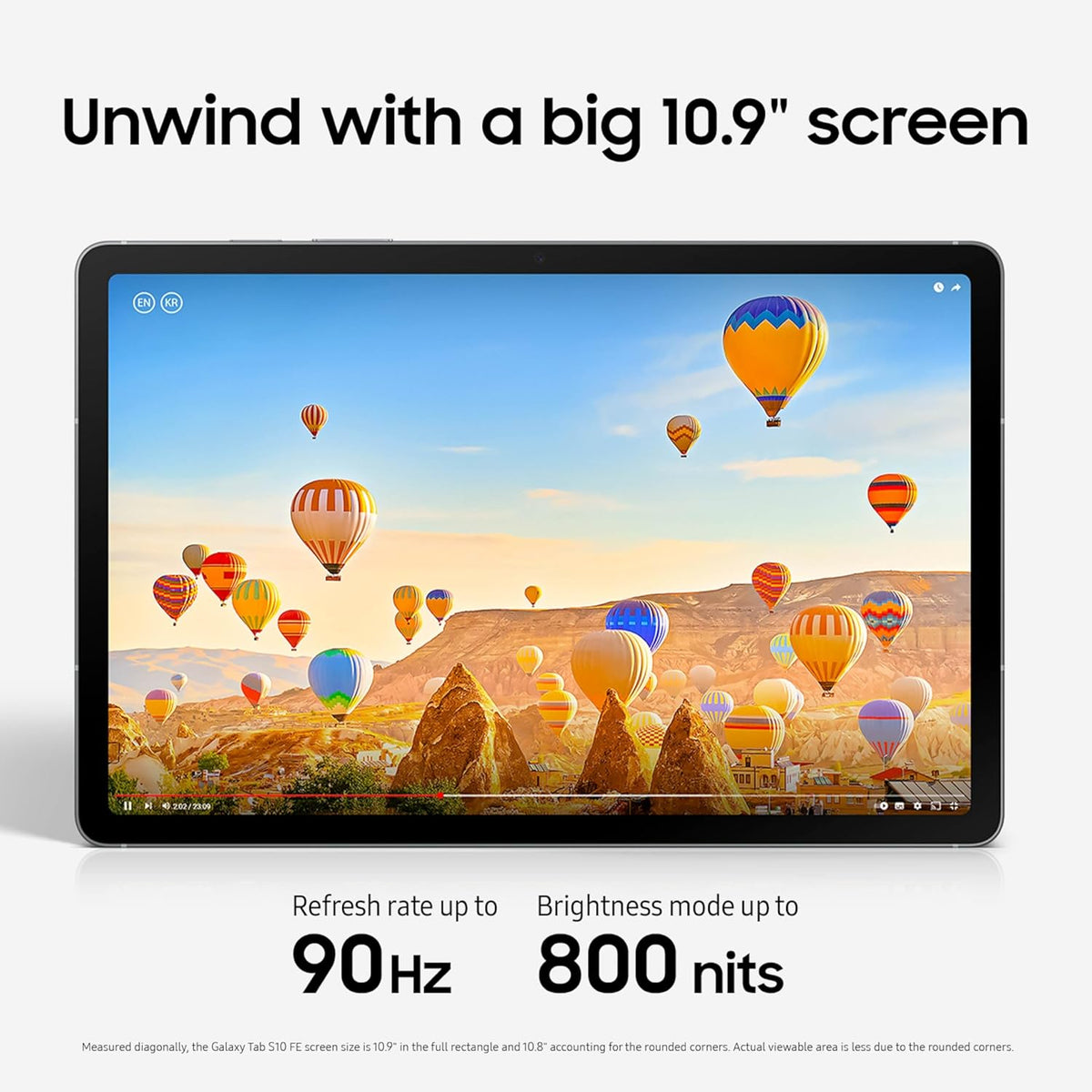 SAMSUNG Galaxy Tab S10 FE 128 Go WiFi Android Tablette tactile Grand écran Longue autonomie Processeur puissant S Pen Stockage extensible Version US 2025 Gris (Reconditionné)