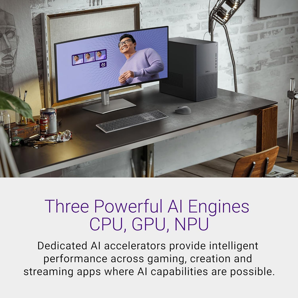 Ordinateur de bureau Dell Tower Plus EBT2250 - Série 2 : Processeur Intel Core Ultra 9 285 à 24 cœurs allant jusqu'à 5,6 GHz, 32 Go de RAM DDR5, SSD NVMe de 1 To, Carte graphique NVIDIA GeForce RTX 4060 8 Go GDDR6, Windows 11 Professionnel Graphite