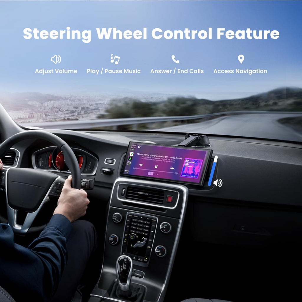 Écran à connectivité sans fil KRUNIA 9,26" CarPlay doté de Bluetooth et GPS